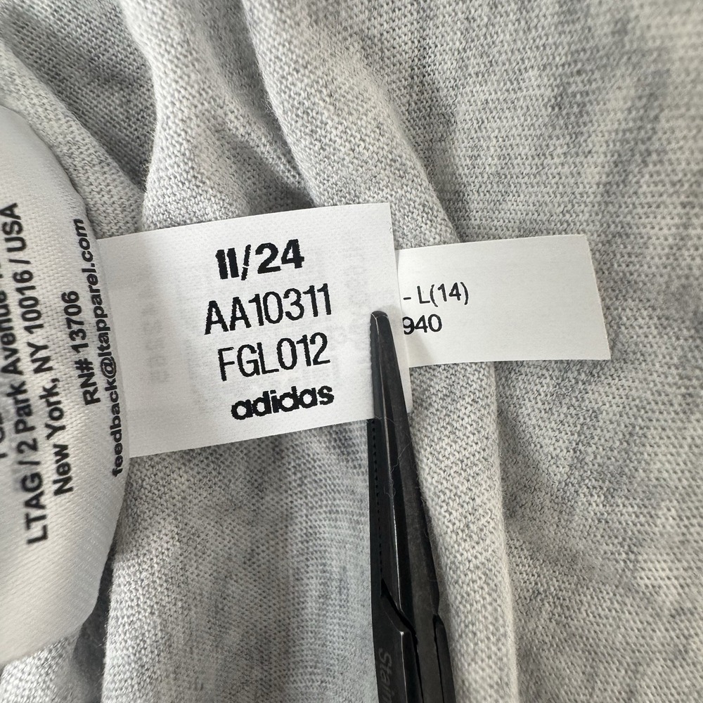 Adidas Girls Graphic Light Gray Racer Back Tank Top Size L 14 Summer Soccer NWT - Picture 4 of 8